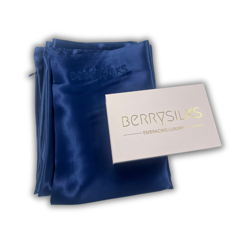 Berrysilks Silk Pillowcase - Navy Blue
